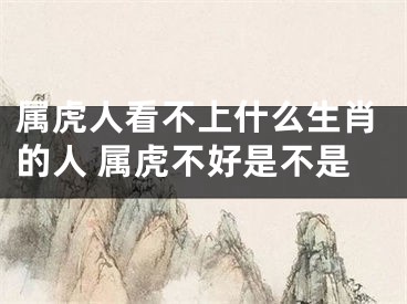属虎人看不上什么生肖的人 属虎不好是不是