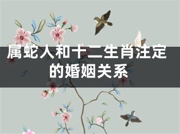 属蛇人和十二生肖注定的婚姻关系