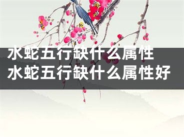 水蛇五行缺什么属性 水蛇五行缺什么属性好