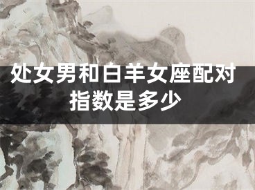 处女男和白羊女座配对指数是多少