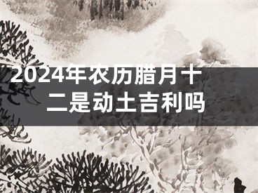 2024年农历腊月十二是动土吉利吗