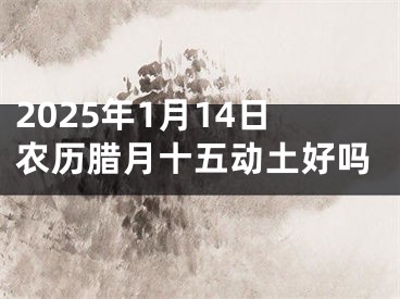 2025年1月14日农历腊月十五动土好吗