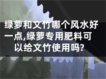 绿萝和文竹哪个风水好一点,绿萝专用肥料可以给文竹使用吗?