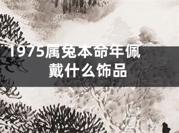 1975属兔本命年佩戴什么饰品