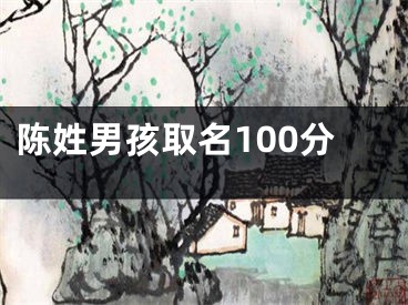 陈姓男孩取名100分