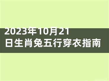 2023年10月21日生肖兔五行穿衣指南