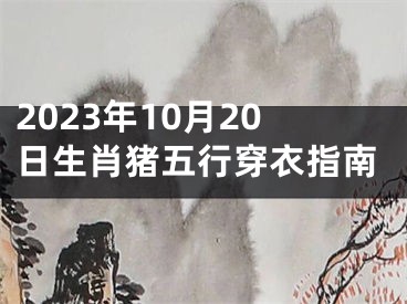 2023年10月20日生肖猪五行穿衣指南