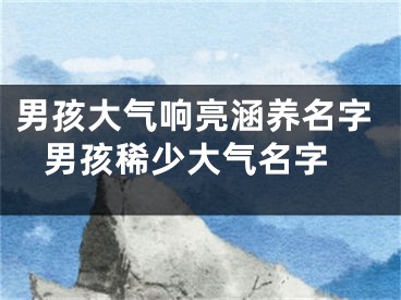 男孩大气响亮涵养名字 男孩稀少大气名字