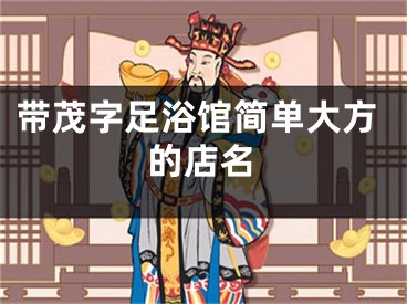 带茂字足浴馆简单大方的店名