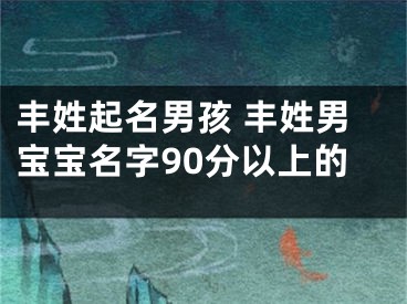 丰姓起名男孩 丰姓男宝宝名字90分以上的