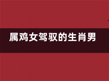 属鸡女驾驭的生肖男