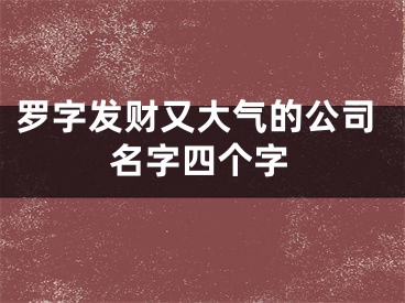 罗字发财又大气的公司名字四个字