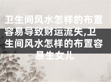 卫生间风水怎样的布置容易导致财运流失,卫生间风水怎样的布置容易生女儿