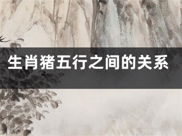生肖猪五行之间的关系