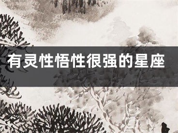 有灵性悟性很强的星座