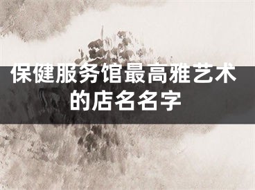 保健服务馆最高雅艺术的店名名字