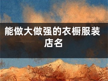 能做大做强的衣橱服装店名