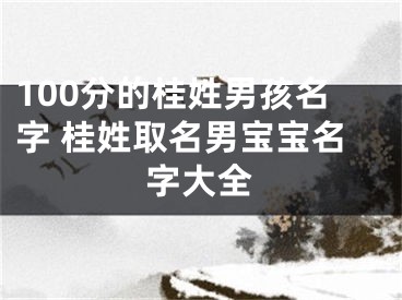 100分的桂姓男孩名字 桂姓取名男宝宝名字大全