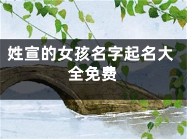姓宣的女孩名字起名大全免费