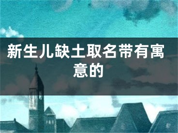 新生儿缺土取名带有寓意的