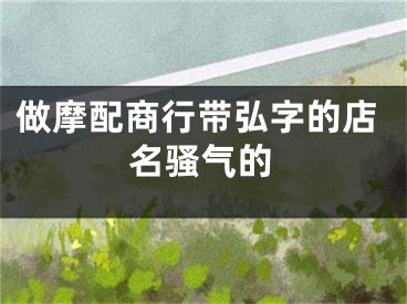 做摩配商行带弘字的店名骚气的