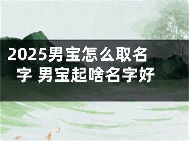 2025男宝怎么取名字 男宝起啥名字好