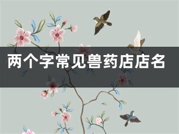 两个字常见兽药店店名