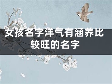 女孩名字洋气有涵养比较旺的名字