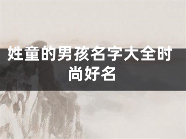 姓童的男孩名字大全时尚好名