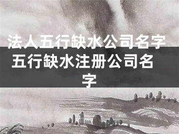 法人五行缺水公司名字 五行缺水注册公司名字