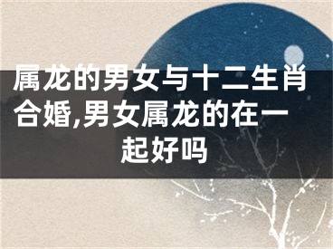 属龙的男女与十二生肖合婚,男女属龙的在一起好吗