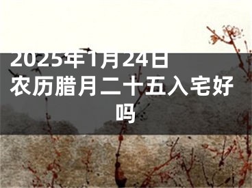 2025年1月24日农历腊月二十五入宅好吗