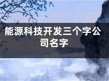 能源科技开发三个字公司名字