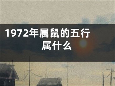 1972年属鼠的五行属什么