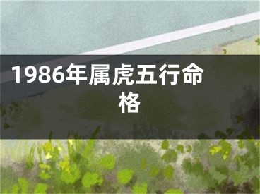 1986年属虎五行命格