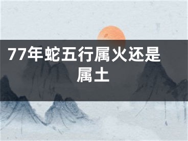77年蛇五行属火还是属土