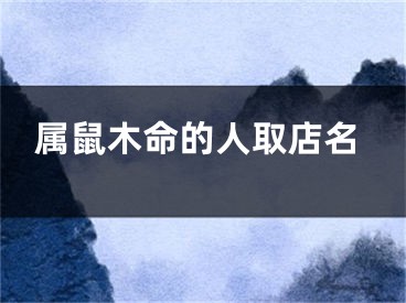 属鼠木命的人取店名