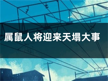 属鼠人将迎来天塌大事