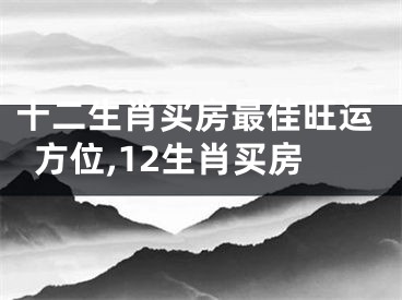 十二生肖买房最佳旺运方位,12生肖买房