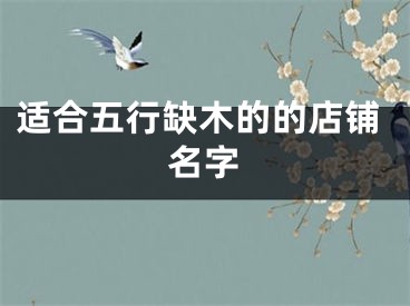 适合五行缺木的的店铺名字