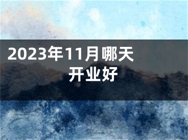 2023年11月哪天开业好