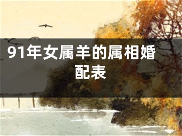 91年女属羊的属相婚配表