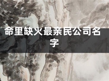 命里缺火最亲民公司名字