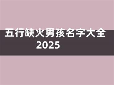 五行缺火男孩名字大全2025