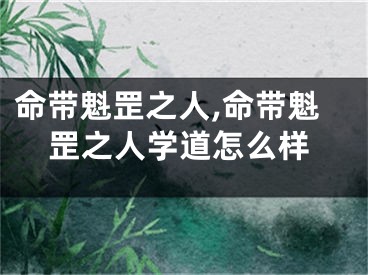 命带魁罡之人,命带魁罡之人学道怎么样
