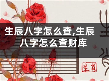生辰八字怎么查,生辰八字怎么查财库