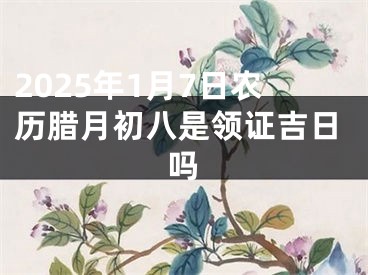 2025年1月7日农历腊月初八是领证吉日吗
