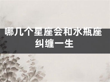 哪几个星座会和水瓶座纠缠一生