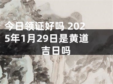 今日领证好吗 2025年1月29日是黄道吉日吗