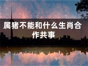 属猪不能和什么生肖合作共事